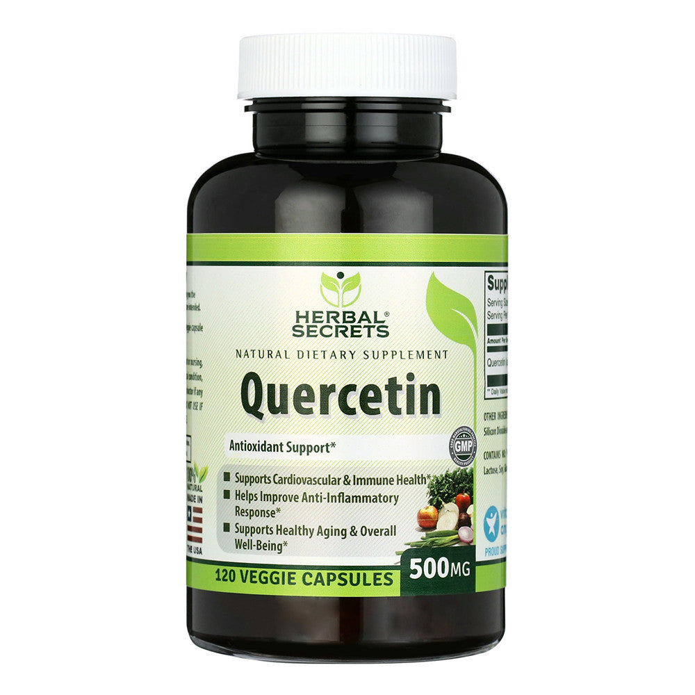 Amazing Nutrition Herbal Secrets Quercetin 500 Mg Vegetarian Capsules, 120 Ea